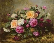 Roses épanouies (Albert Williams) - Muzeo.com