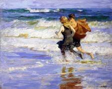 A la plage (Edward Henry Potthast) - Muzeo.com