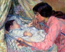 Au berceau (Nicolas Tarkhoff) - Muzeo.com