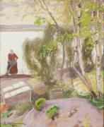 Au jardin (Pekka Halonen) - Muzeo.com