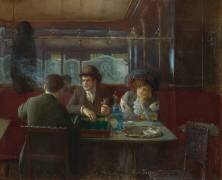 Backgammon au Café (Jean Béraud) - Muzeo.com