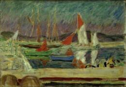 Bateaux à voile dans le port de St Tropez (Pierre Bonnard) - Muzeo.com