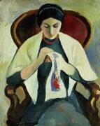 Broderie (August Macke) - Muzeo.com