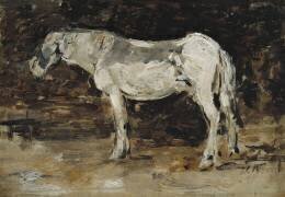 Cheval blanc (Eugène Boudin) - Muzeo.com