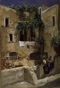 Cour italienne (Carl Frederick Aagaard) - Muzeo.com