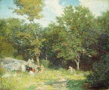 Cueillir des fleurs (Edward Henry Potthast) - Muzeo.com