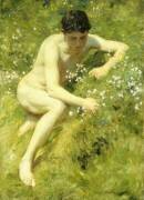Dans le pré (Henry Scott Tuke) - Muzeo.com
