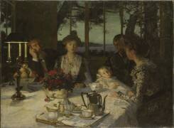 Discussion au crépuscule (Lucien Simon) - Muzeo.com