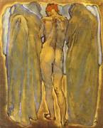 Dos de nu féminin et fantômes (Koloman Moser) - Muzeo.com