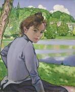 Femme au bord d'un lac (Louis Anquetin) - Muzeo.com