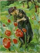 Femme aux Coquelicots (Edvard Munch) - Muzeo.com