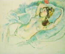 Femme nue allongée (Jules Pascin) - Muzeo.com