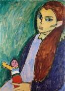 Fille avec Poupée (Alexej von Jawlensky) - Muzeo.com
