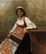 Fille italienne (Jean-Baptiste Camille Corot) - Muzeo.com
