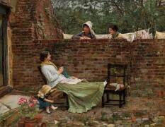 Gossip (John William Waterhouse) - Muzeo.com