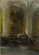 Intérieur d'église (Saint-Pierre de Louvain) (Alfred Delaunois) - Muzeo.com