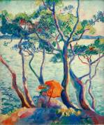 Jeanne à l'ombrelle, Cavalière (Henri-Charles Manguin) - Muzeo.com