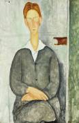 Jeune homme aux cheveux roux (Amedeo Modigliani) - Muzeo.com