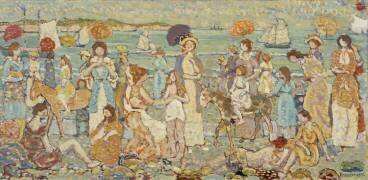 La plage n°3 (Maurice Brazil Prendergast) - Muzeo.com