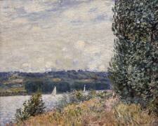 La Seine à la Bouille, coup de vent (Alfred Sisley) - Muzeo.com