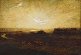 Paysage au coucher du soleil (Emile René Ménard) - Muzeo.com
