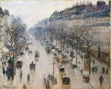 Le Boulevard Montmartre un matin d'hiver (Camille Pissarro) - Muzeo.com