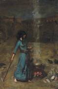 Le cercle magique (John William Waterhouse) - Muzeo.com