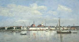 Le quai d'Anvers (Eugène Boudin) - Muzeo.com