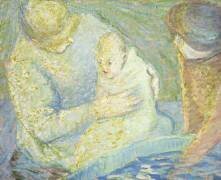 L'enfant au bain (Theodore Earl Butler) - Muzeo.com