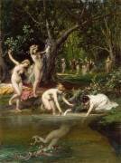 Les baigneuses (Auguste-Barthélemy Glaize) - Muzeo.com