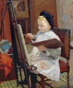 Marcel Renoux peignant (Jules Ernest Renoux) - Muzeo.com