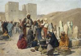 Marchands au Caire (Charles Wilda) - Muzeo.com