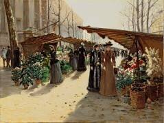 Marché au Fleurs (Theodor von Hörmann) - Muzeo.com