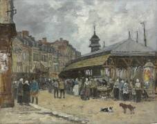 Marché de Trouville (Eugène Boudin) - Muzeo.com