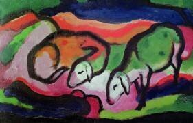 Moutons (Franz Marc) - Muzeo.com