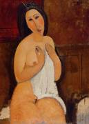 Nu assis avec une chemise (Amedeo Modigliani) - Muzeo.com