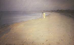 Nuit d'été sur la plage (Peder Severin Kröyer) - Muzeo.com
