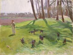 Paysage avec chevriers (John Singer Sargent) - Muzeo.com