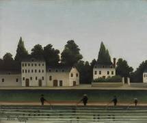 Paysage avec pêcheur (Henri Rousseau) - Muzeo.com