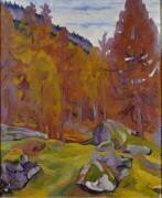 Paysage de l'Engadine (Giovanni Giacometti) - Muzeo.com