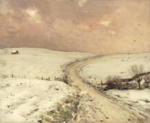 Paysage de neige (Jean-Charles Cazin) - Muzeo.com