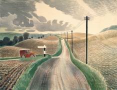 Paysage du Wiltshire (Eric Ravilious) - Muzeo.com