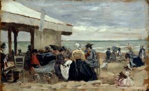 Plage (Eugène Boudin) - Muzeo.com