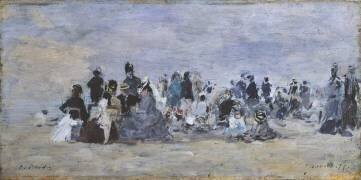 Plage à Trouville (Eugène Boudin) - Muzeo.com