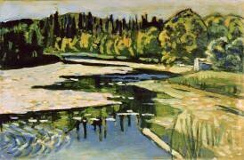 Rivière en automne (Wassily Kandinsky) - Muzeo.com