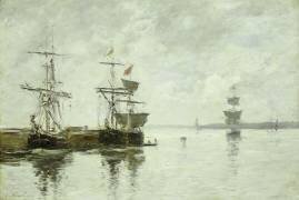 Scène portuaire (Eugène Boudin) - Muzeo.com
