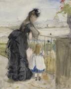 Sur le Balcon (Berthe Morisot) - Muzeo.com
