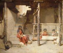 Tisseuses à Bou-Saâda (Gustave Guillaumet) - Muzeo.com