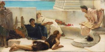 Une lecture d'Homère (Lawrence Alma-Tadema) - Muzeo.com