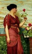 Une rose rouge (John William Godward) - Muzeo.com
